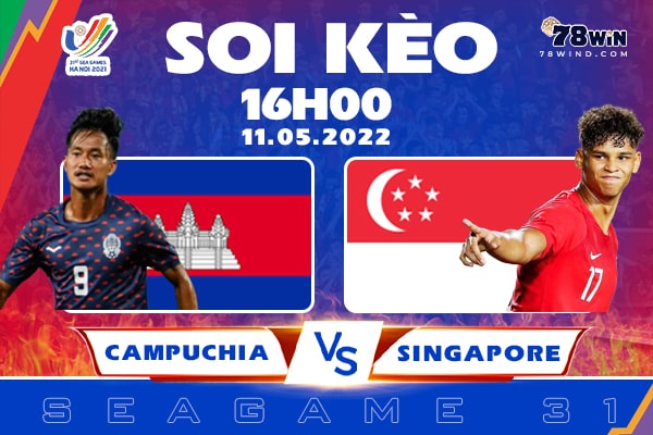Soi kèo U23 Campuchia vs U23 Singapore 16h ngày 11/05/2022