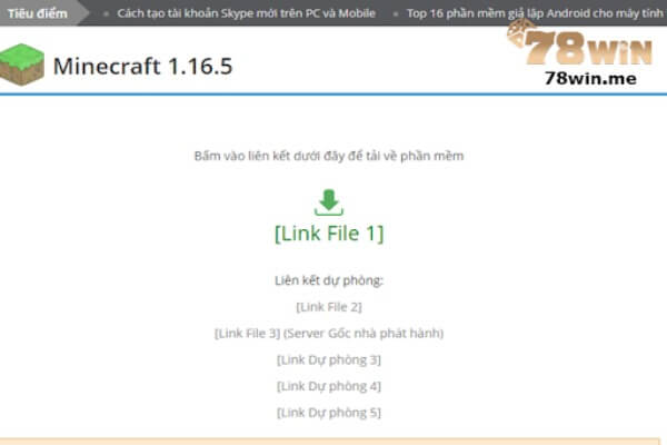 Người chơi nên biết cách tải Minecraft 1.16.5 miễn phí